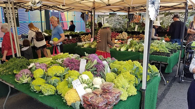 Santa Monica’s Organic Farmers Market in January 2018